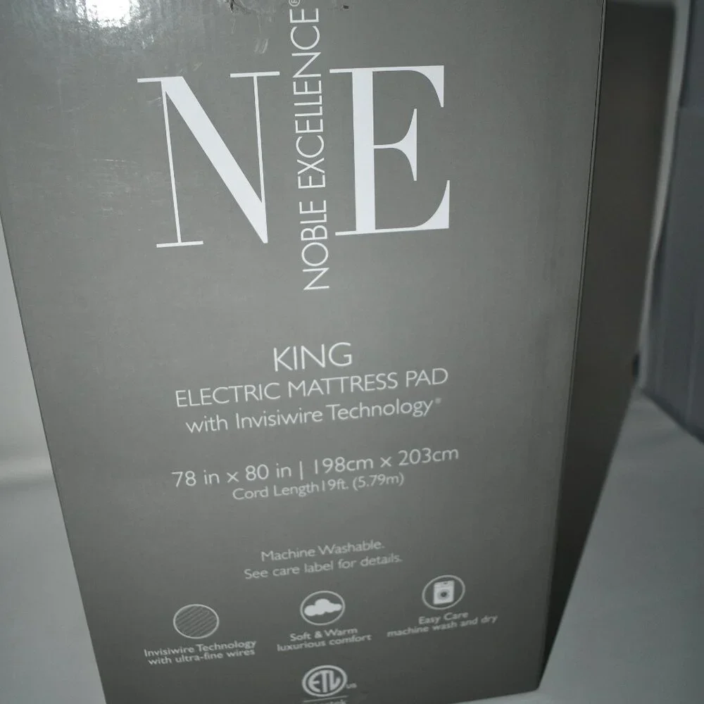 Noble Excellence Electric Mattress Pad with Invisiwire Technology Size: King # N